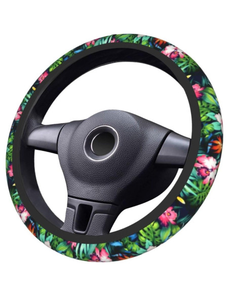 Cubierta de Volante Universal WENYINDIAN 38cm Flores Hawaianas