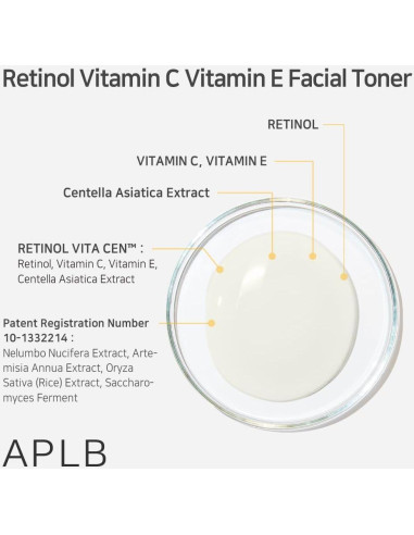 Tónico Facial APLB Retinol Vitamina C E 160.5 ml Hidratante