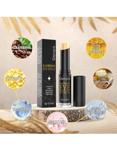 Bastón para Ojos OMYIJVS con Cafeína 9g - Antiarrugas y Ojeras