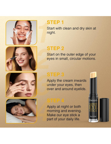 Bastón para Ojos OMYIJVS con Cafeína 9g - Antiarrugas y Ojeras