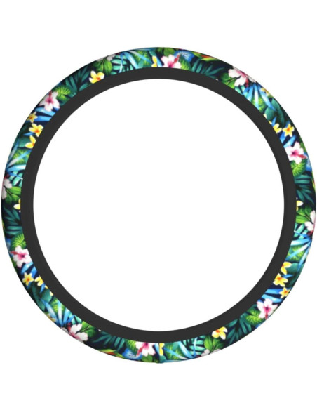 Cubierta de Volante Universal WENYINDIAN 38cm Flores Hawaianas