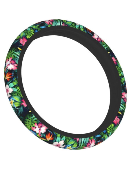 Cubierta de Volante Universal WENYINDIAN 38cm Flores Hawaianas