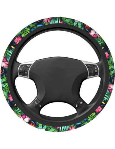 Cubierta de Volante Universal WENYINDIAN 38cm Flores Hawaianas