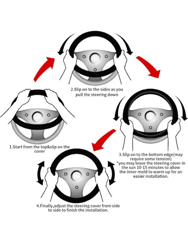 Cubierta de Volante Universal WENYINDIAN 38cm Flores Hawaianas