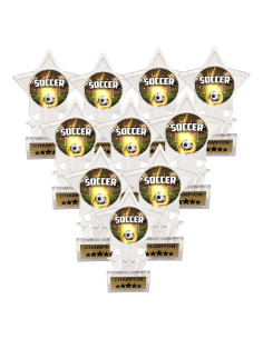 Paquete de 10 Trofeos de Acrílico Medallas Express 16.51 cm