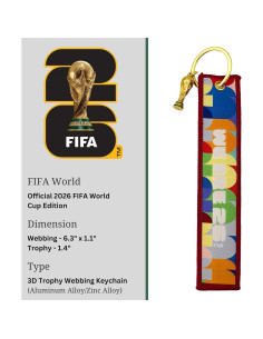 Llavero Bordado Copa Mundial FIFA 2026 - Trofeo 3D 16 cm 2