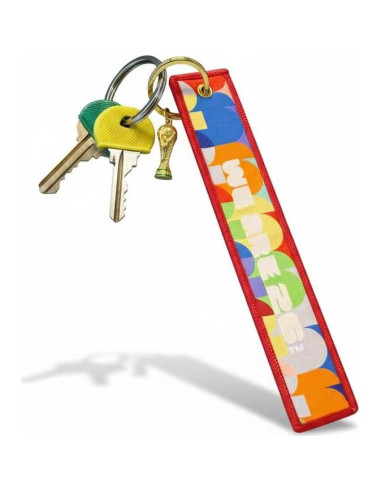 Llavero Bordado Copa Mundial FIFA 2026 - Trofeo 3D 16 cm