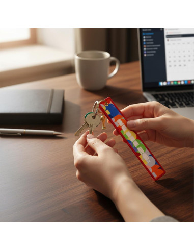 Llavero Bordado Copa Mundial FIFA 2026 - Trofeo 3D 16 cm