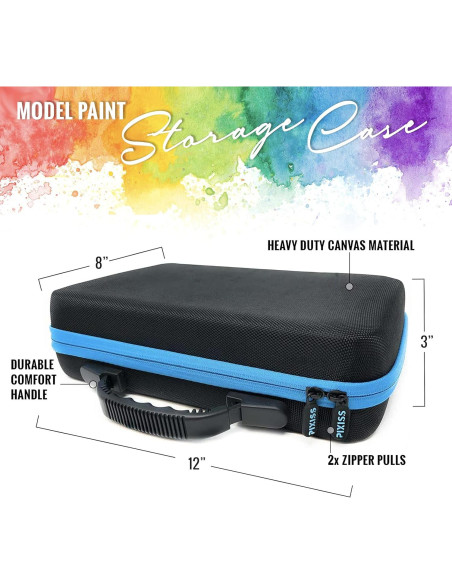 Organizador de Pinturas Pixiss - Estuche 60 Compartimentos