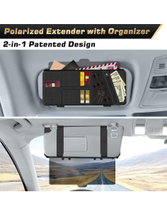 Extensor de Visera Solar Polarizada PJLJY con Organizador 2