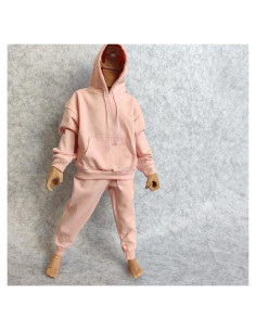 Sudadera Sobredimensionada Rosa 1/6 + Pantalones Muñeco