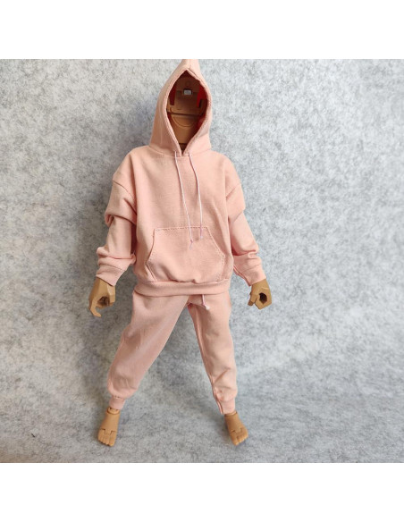 Sudadera Sobredimensionada Rosa 1/6 + Pantalones Muñeco
