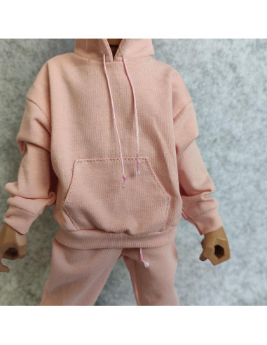 Sudadera Sobredimensionada Rosa 1/6 + Pantalones Muñeco