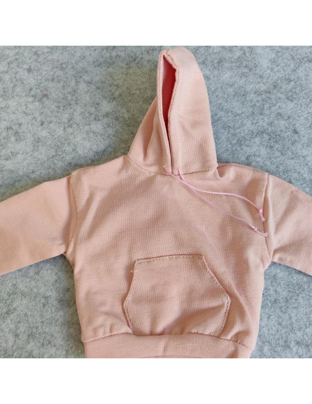 Sudadera Sobredimensionada Rosa 1/6 + Pantalones Muñeco