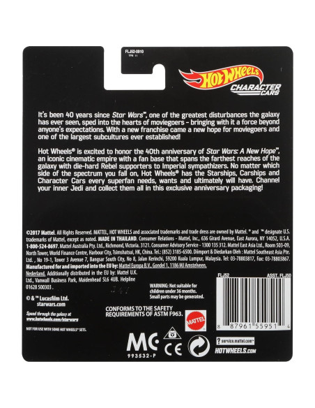 Hot Wheels R2-D2 Star Wars 40 Aniversario Vehículo Coleccionable