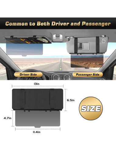 Extensor de Visera Solar Polarizada PJLJY con Organizador