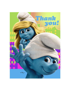 Notas de Agradecimiento Pitufos Hallmark 8 Unidades