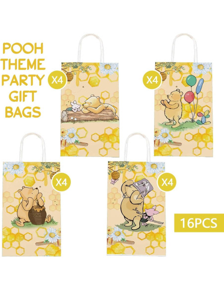 Bolsa de Regalo Winnie Pooh - 16 Piezas 21.8x12.7x9.4cm