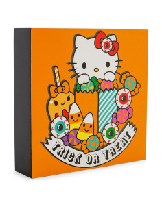 Cartel Decorativo Hello Kitty Halloween MDF 15.24 cm