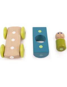 Juego de Bloques Magnéticos Tegu 3 Piezas Verde Azulado 2