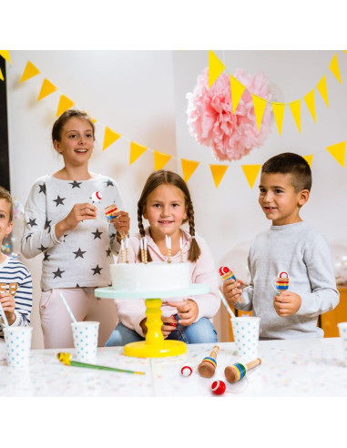 Juego de atrapar pelotas de madera Cididu - 12 piezas, 36.8 cm