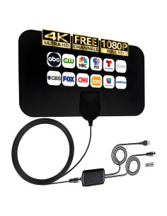 Antena de TV 4K HD Merryan Amplificada Interior 360