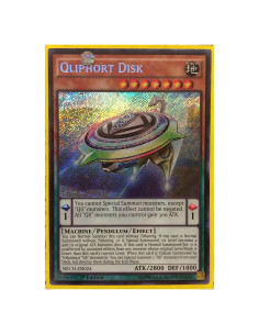 Carta Yu-Gi-Oh! Disco Qliphort NECH-EN024 Rara Secreta