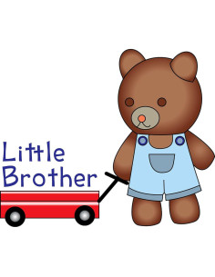 Pegatina de Parachoques CafePress Pequeño Hermano Oso - Paquete de 10 2