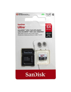 Tarjeta MicroSDXC SanDisk Ultra 64GB + Adaptador SD 80MB/s