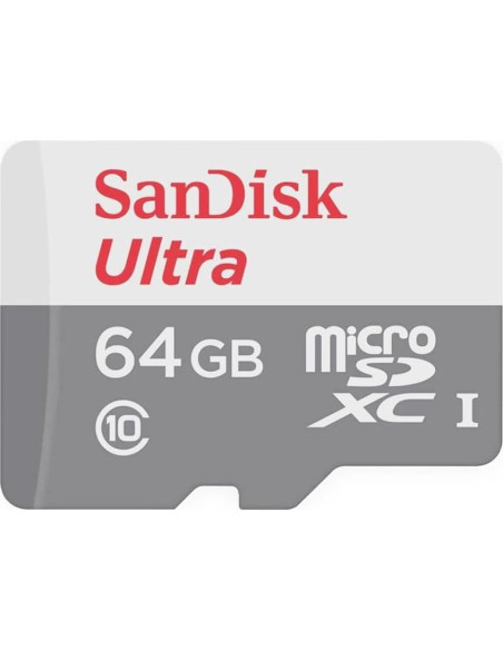 Tarjeta MicroSDXC SanDisk Ultra 64GB + Adaptador SD 80MB/s