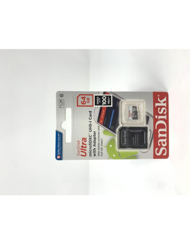 Tarjeta MicroSDXC SanDisk Ultra 64GB + Adaptador SD 80MB/s