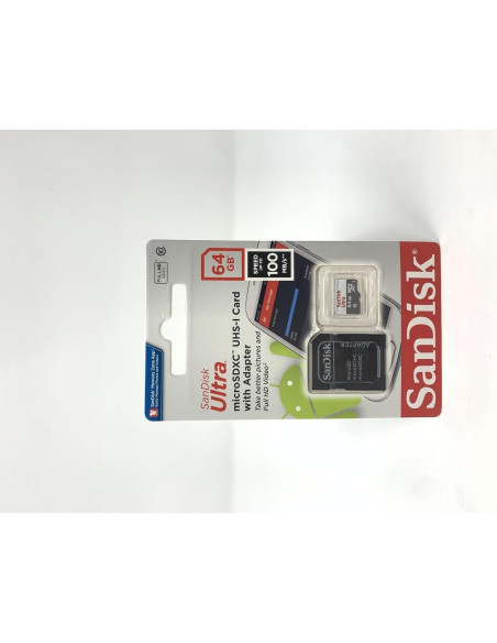 Tarjeta MicroSDXC SanDisk Ultra 64GB + Adaptador SD 80MB/s