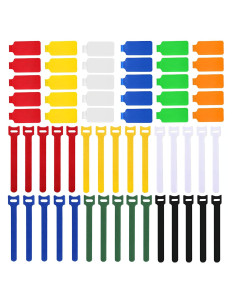 Kit de Etiquetas de Cable Reutilizables TOPNI CL-02 - 60 Piezas
