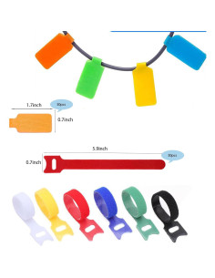 Kit de Etiquetas de Cable Reutilizables TOPNI CL-02 - 60 Piezas 2
