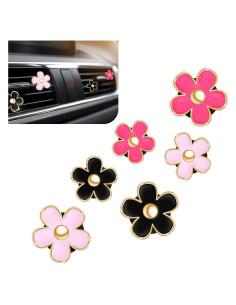 Clip de Ventilación de Aire para Auto Zikefest 6PCS - Flores Coloridas