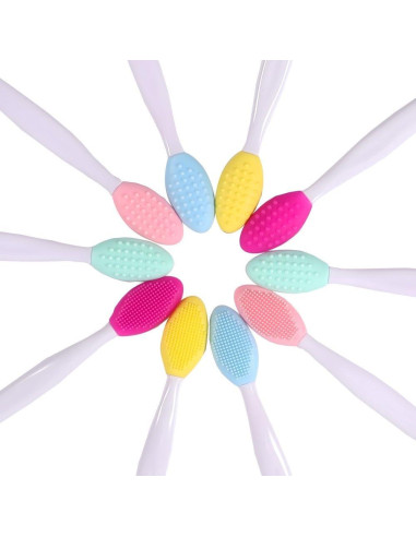 5 Cepillos Exfoliantes de Labios de Silicona Qundaoily