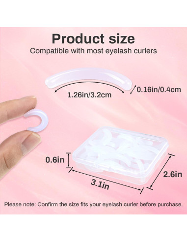 40 Almohadillas de Silicona para Rizador de Pestañas PL