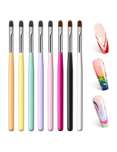 Juego de Pinceles para Arte de Uñas MUSILAN 8PCS Calidad Premium