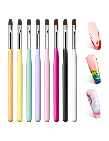 Juego de Pinceles para Arte de Uñas MUSILAN 8PCS Calidad Premium