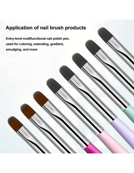 Juego de Pinceles para Arte de Uñas MUSILAN 8PCS Calidad Premium