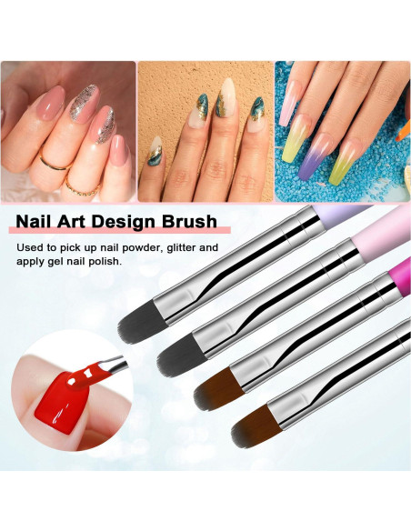 Juego de Pinceles para Arte de Uñas MUSILAN 8PCS Calidad Premium