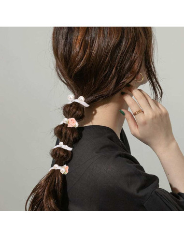 4 Lazos de Pelo en Espiral Elásticos Penitue - 8 cm, 4 Colores