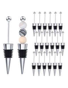 Juego de 18 Tapones de Vino Reutilizables WEWAYSMILE Platino