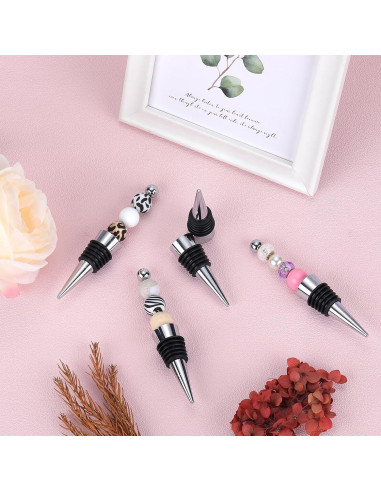 Juego de 18 Tapones de Vino Reutilizables WEWAYSMILE Platino