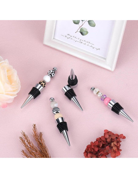 Juego de 18 Tapones de Vino Reutilizables WEWAYSMILE Platino