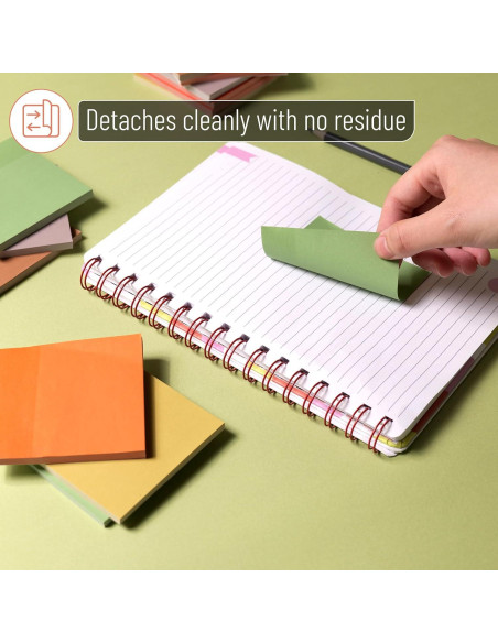 Notas Adhesivas Mr. Pen 7.62x7.62cm Cosecha Ámbar 600 Hojas