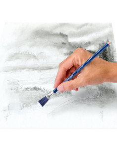 Borrador de lápiz Staedtler con cepillo blanco y azul 2