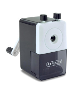 Sacapuntas de Escritorio Rapesco 64 Negro con Bandeja