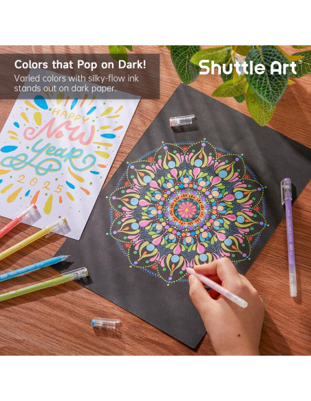 Bolígrafos de Gel Shuttle Art 24 Colores Pastel 0.6mm