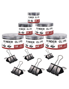 208 Clips de Papel Metálicos DHYLRICHER en Varios Tamaños